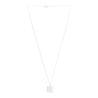 Tiffany Sterling Silver Love Notes Square Pendant Necklace 3 of 6