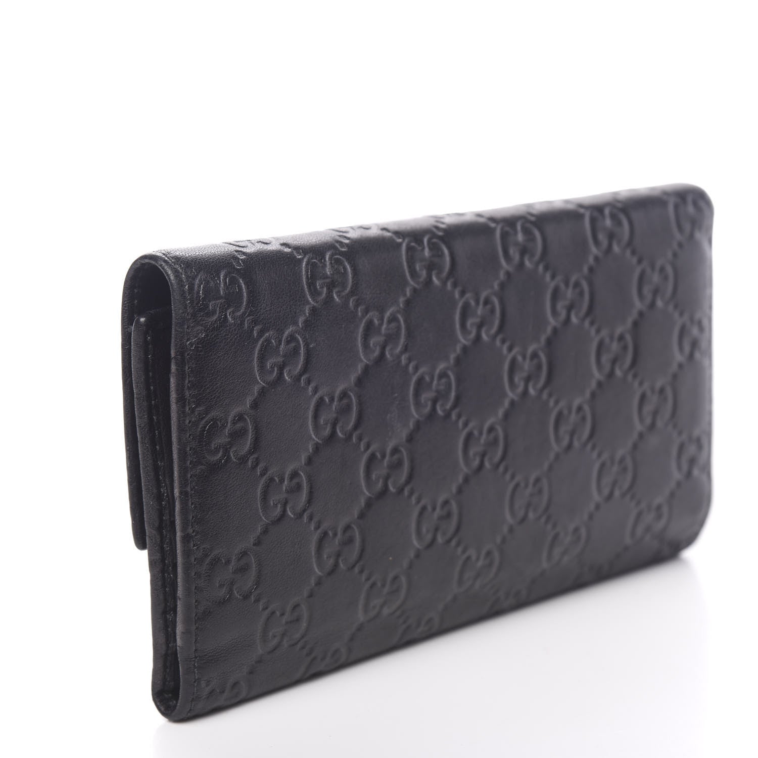 Gucci Guccissima Continental Flap Wallet Black 2 of 16