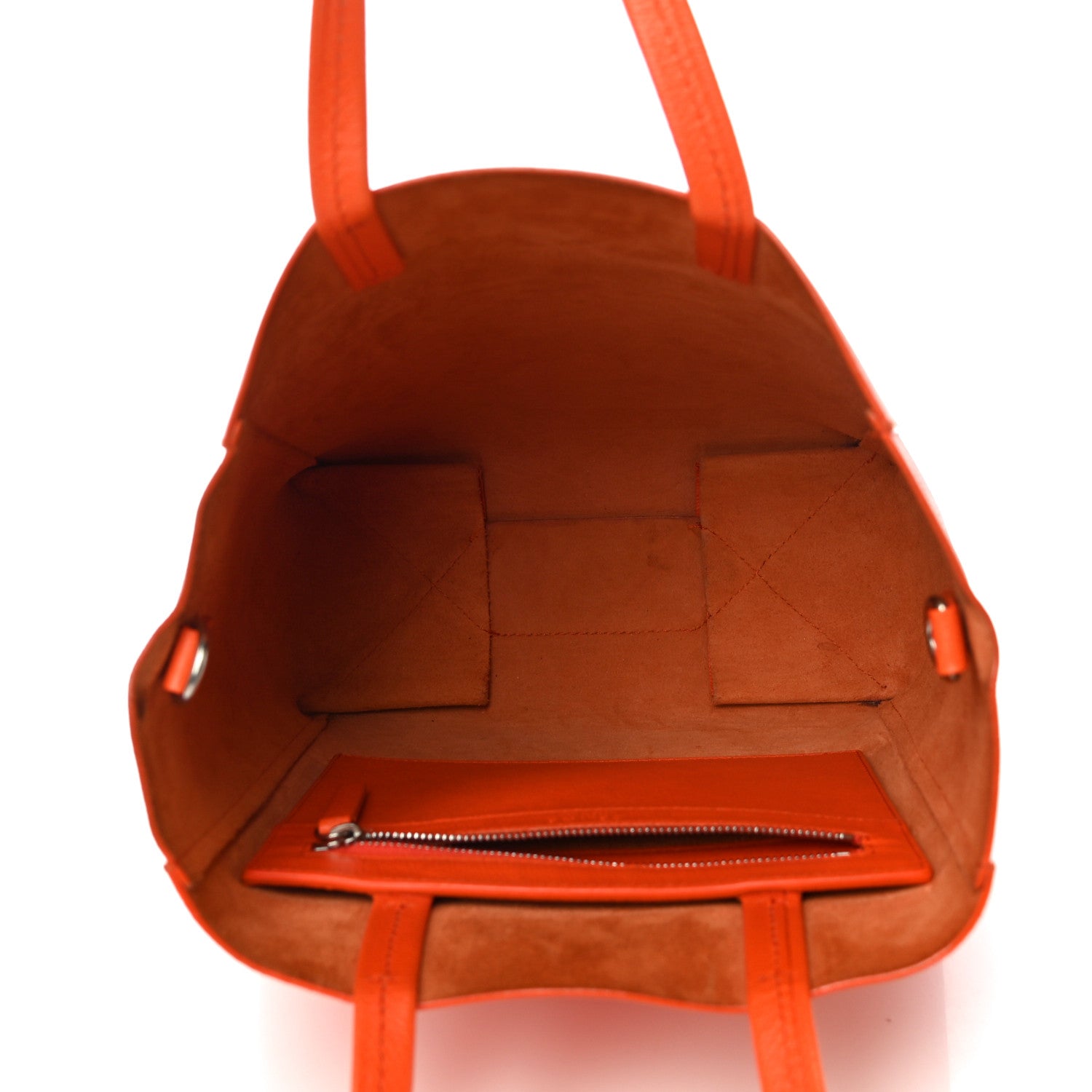 Celine Grained Calfskin Small Vertical Cabas Orange 5 of 13