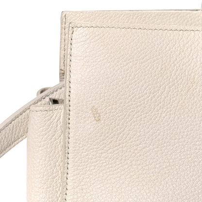 Saint Laurent Grained Calfskin Small Rive Gauche White 25 of 35