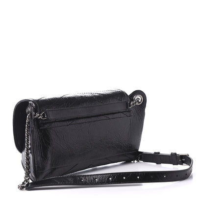 Saint Laurent Crinkled Calfskin Matelasse Monogram Niki Body Bag Black 4 of 10