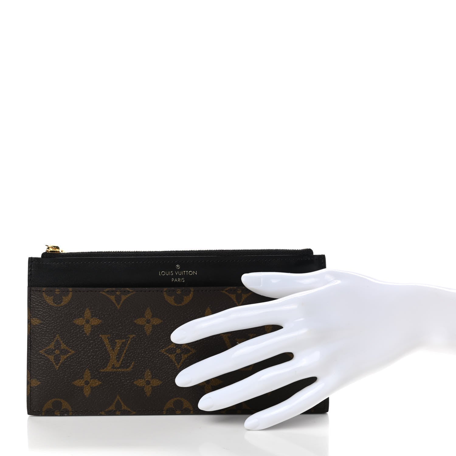 Louis Vuitton Monogram Slim Purse Black 2 of 7