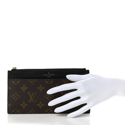 Louis Vuitton Monogram Slim Purse Black 2 of 7