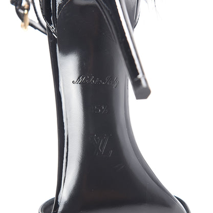 Louis Vuitton Patent Monogram Call Back Sandals 35.5 Black 6 of 7