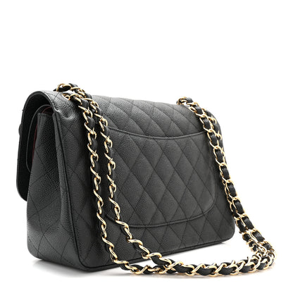 Chanel Caviar Quilted Jumbo Double Flap Black 3 of 11