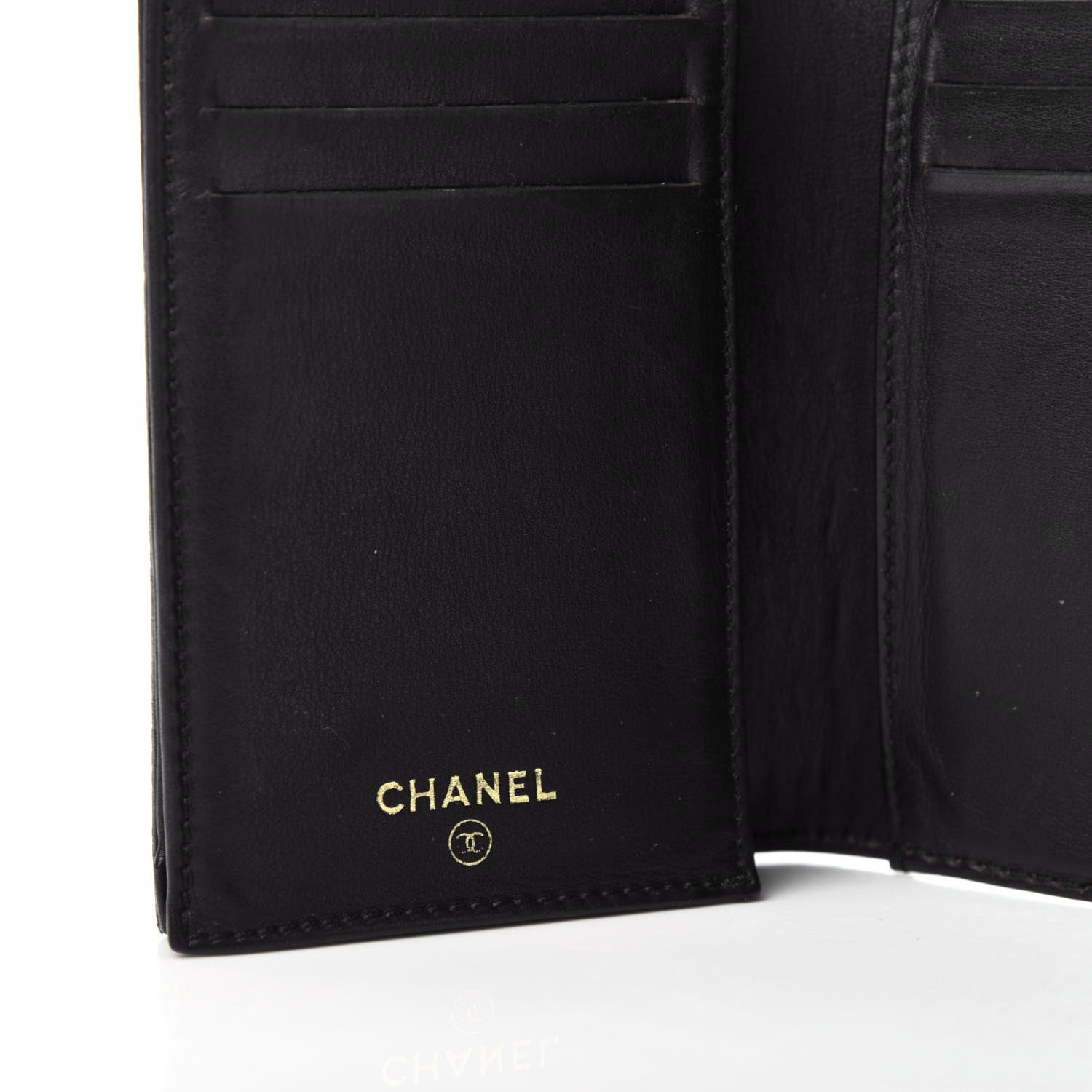 Chanel Grained Calfskin CC Flap Wallet Black 6 of 9
