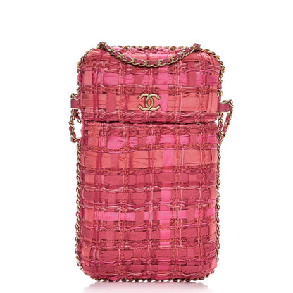Chanel Tweed Chain Around Phone Holder Pink 3 of 8
