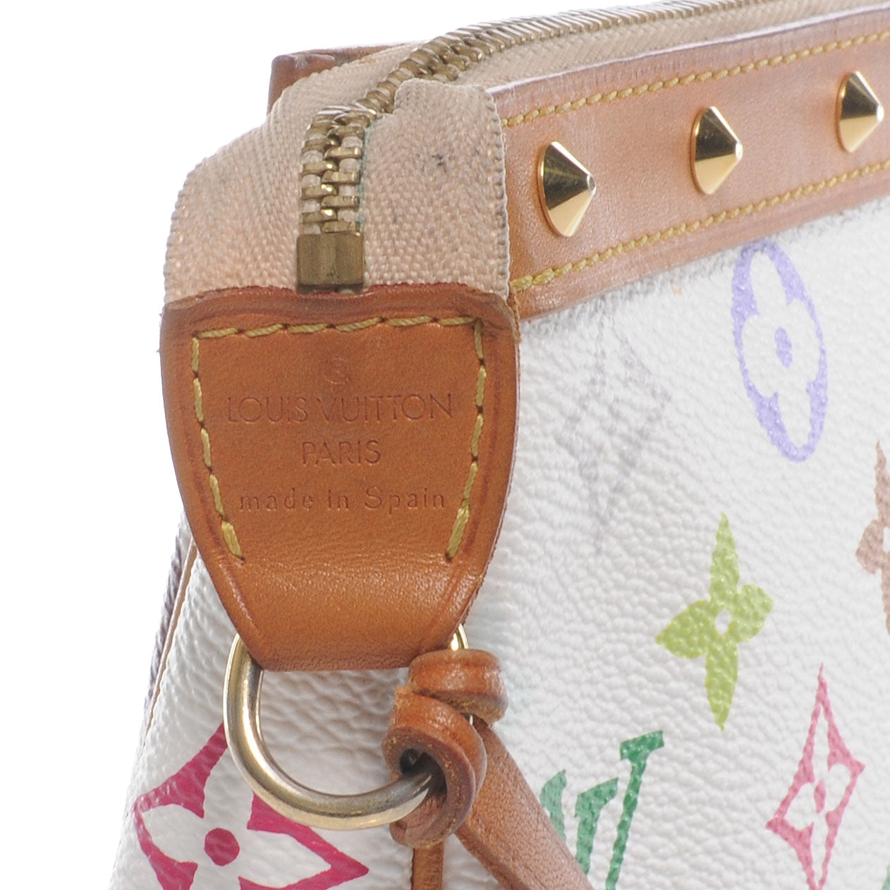 Monogram Multicolor Pochette Accessories White