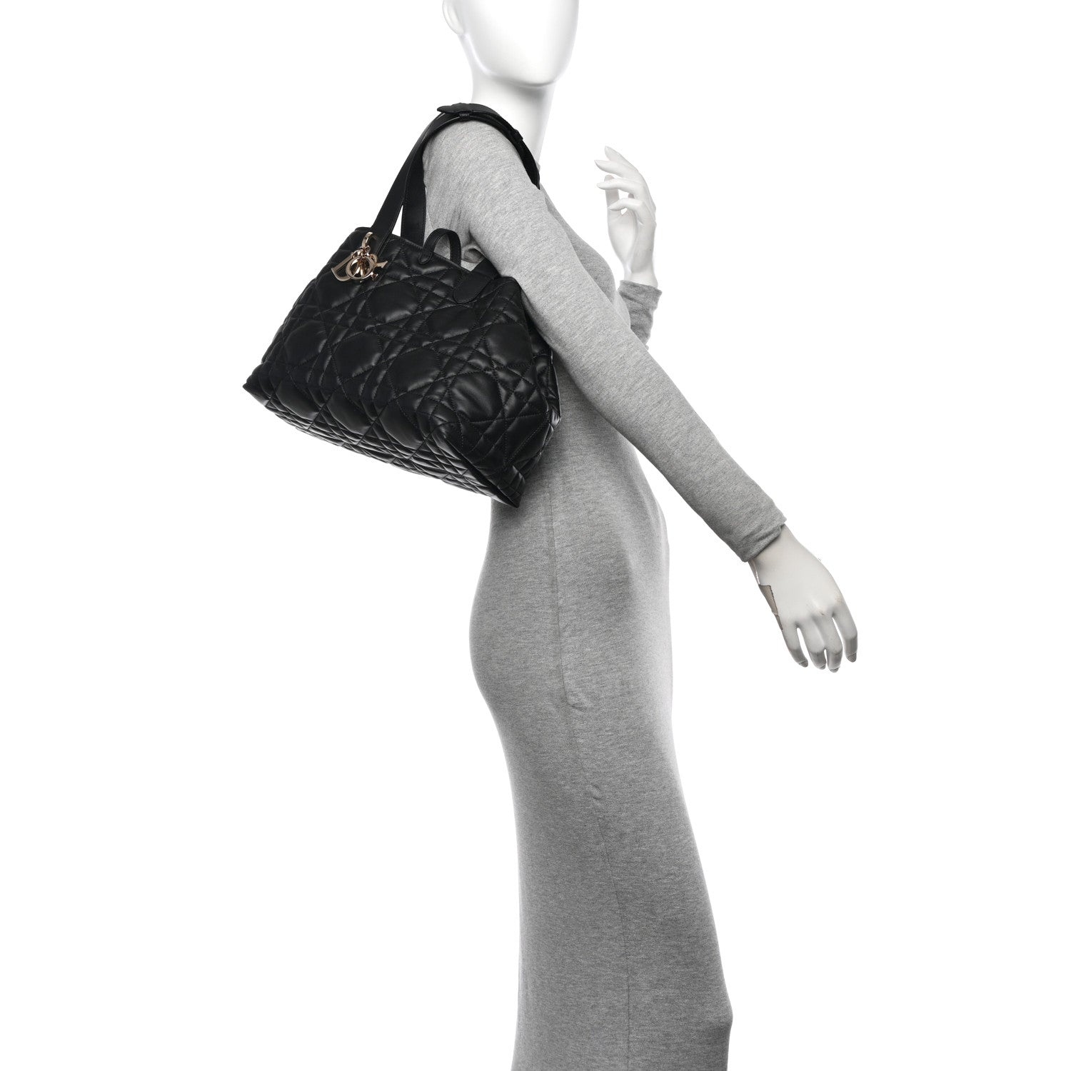 Christian Dior Calfskin Macrocannage Medium Toujours Black 2 of 11