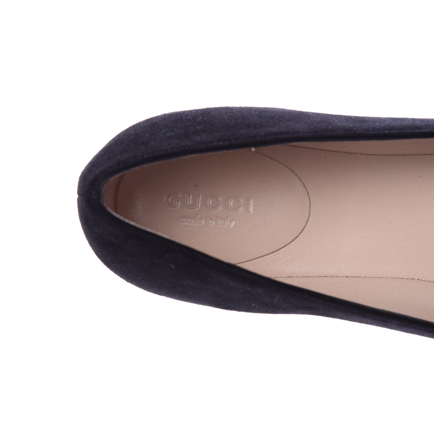Kid Scamosciato GG Marmont Fringe Flats 40 Black