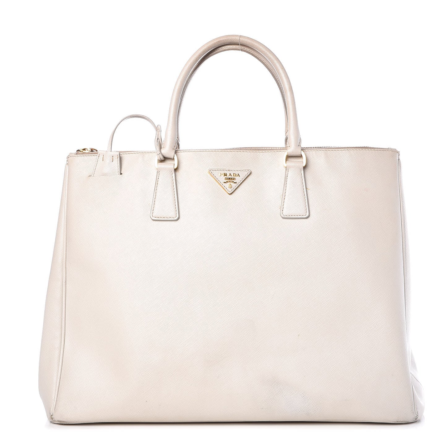 Saffiano Large Galleria Double Zip Tote Talco