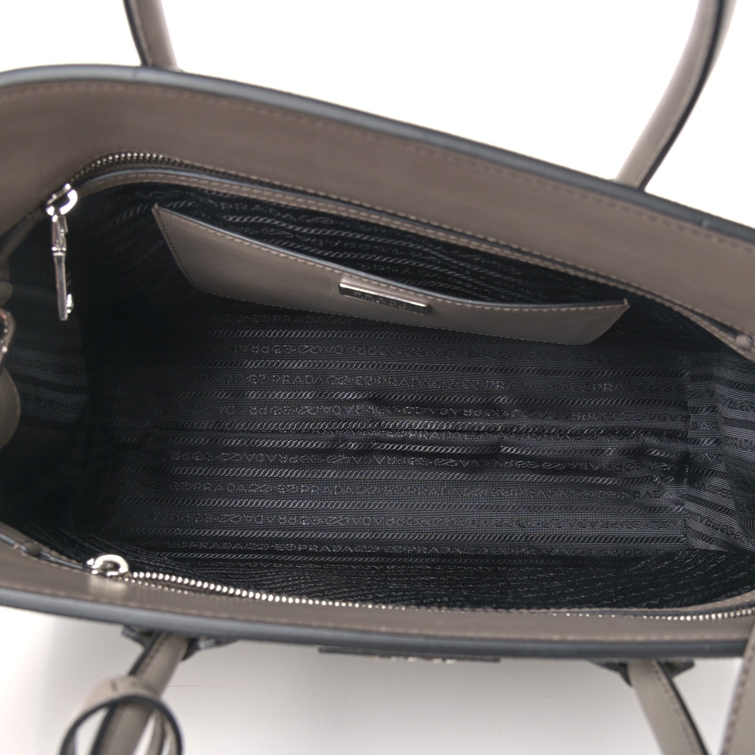 Prada Saffiano Cuir Medium Tote Argilla 5 of 10