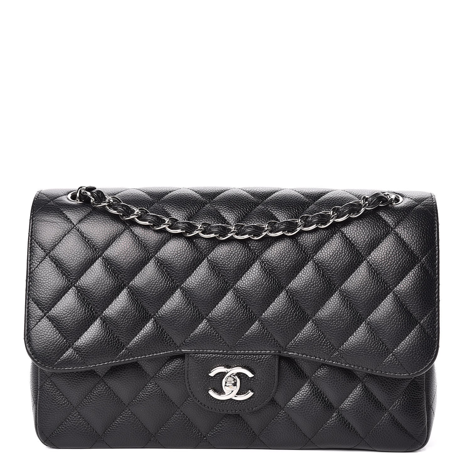 Chanel Caviar Quilted Jumbo Double Flap Black 1 of 11