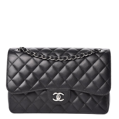 Chanel Caviar Quilted Jumbo Double Flap Black 1 of 11