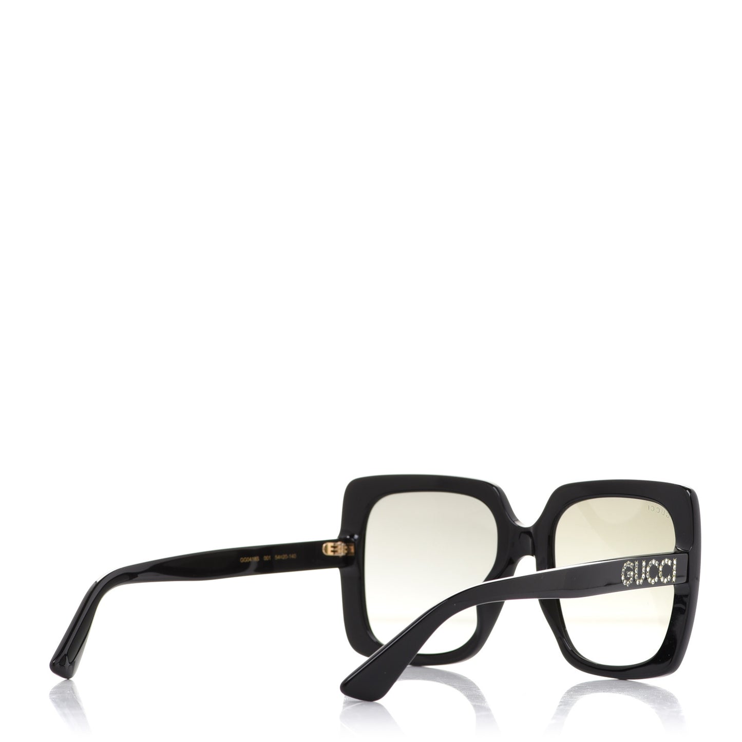 Crystal Square Frame GG Sunglasses GG0418S Black