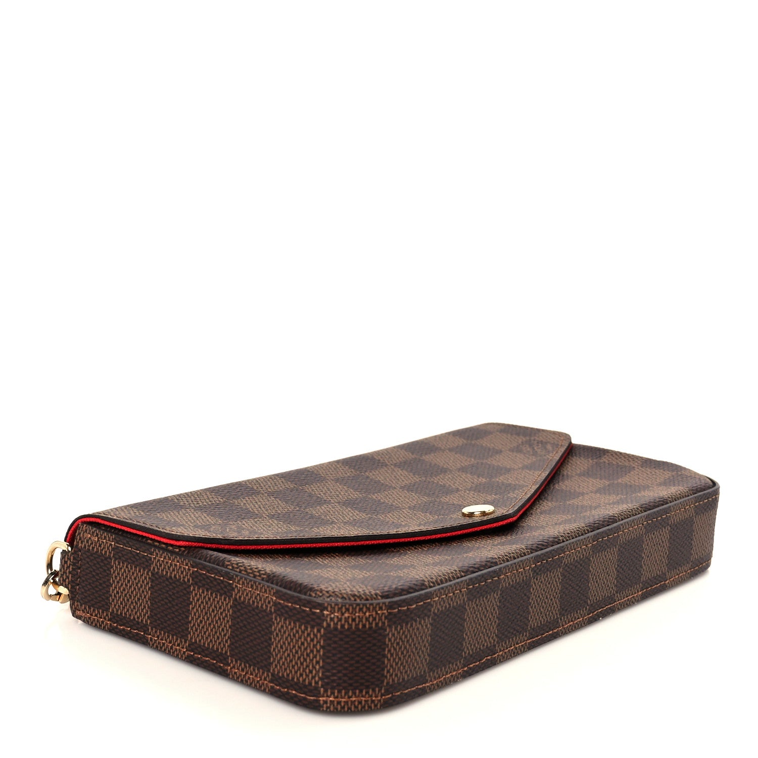 Louis Vuitton Damier Ebene Pochette Felicie Chain Wallet 5 of 15
