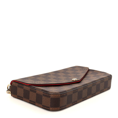 Louis Vuitton Damier Ebene Pochette Felicie Chain Wallet 5 of 15