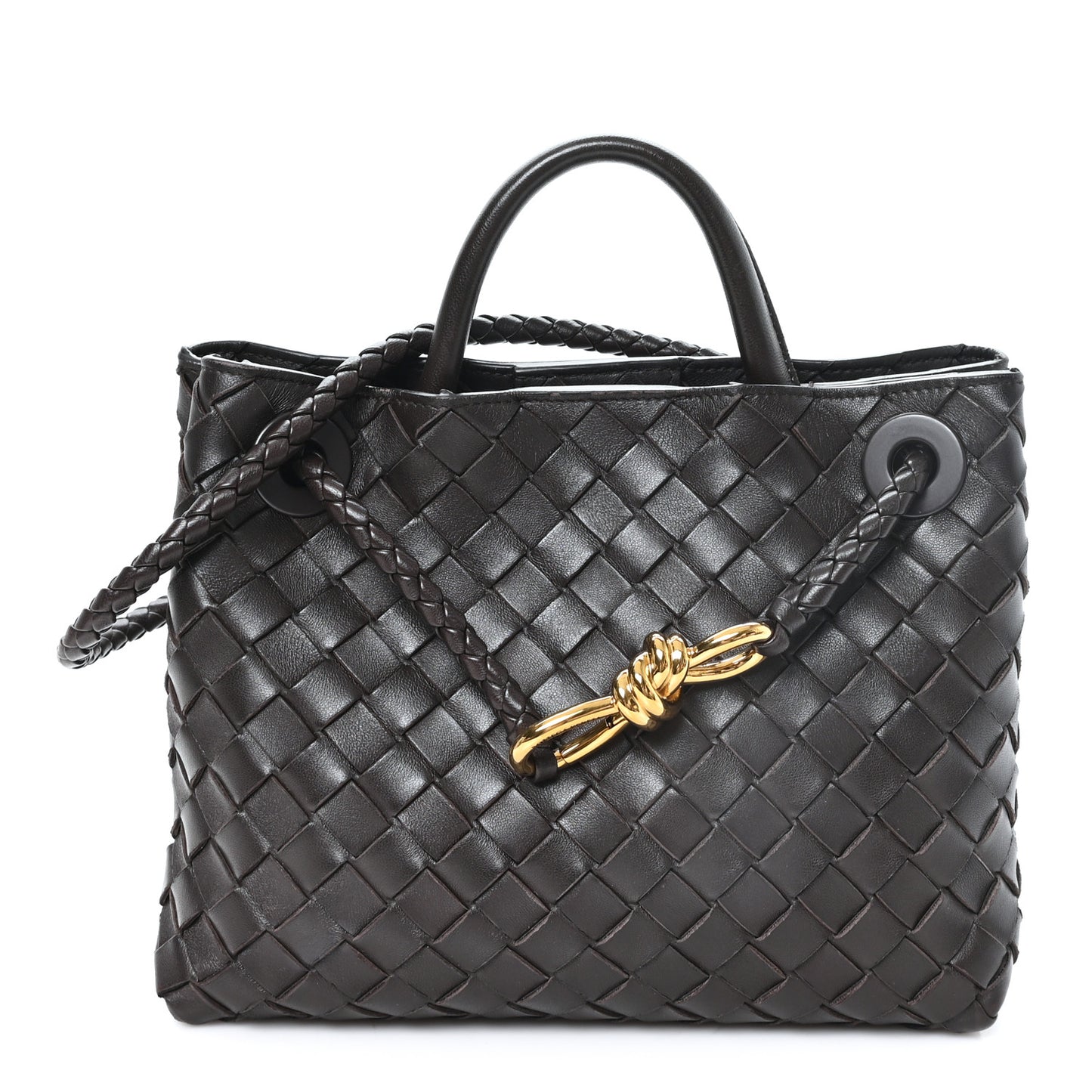 Nappa Intrecciato Small Andiamo Shoulder Bag Fondant