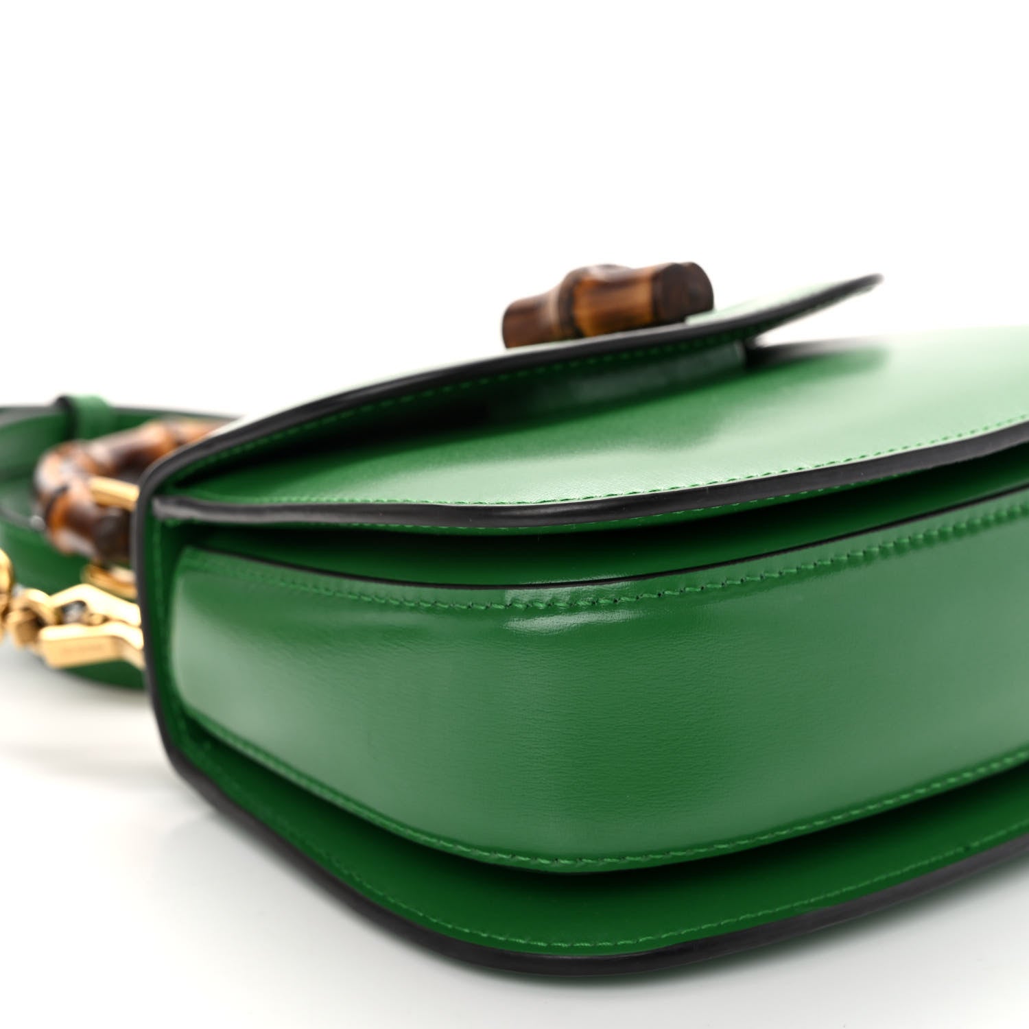 Gucci Boarded Dyana Lux Calfskin Mini Bamboo 1947 Top Handle Bag Spring Green 8 of 10