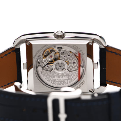 Hermes Stainless Steel Alligator 33mm Cape Cod Automatic Watch Bleu Saphir 4 of 5