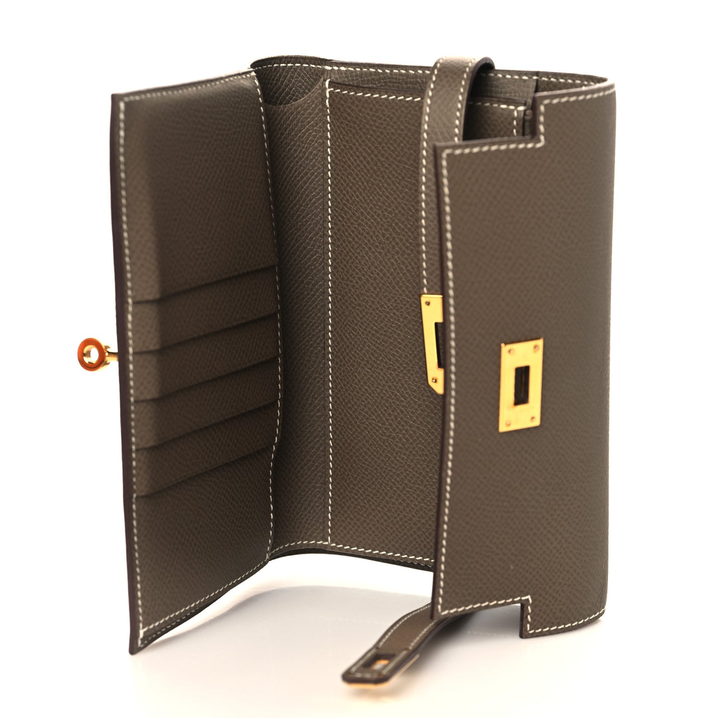 Epsom Medium Kelly Wallet Etoupe