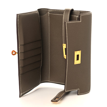 Hermes Epsom Medium Kelly Wallet Etoupe 5 of 8