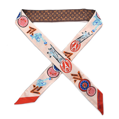 Louis Vuitton Silk Monogram World Tour Stickers BB Bandeau Nude 1 of 4