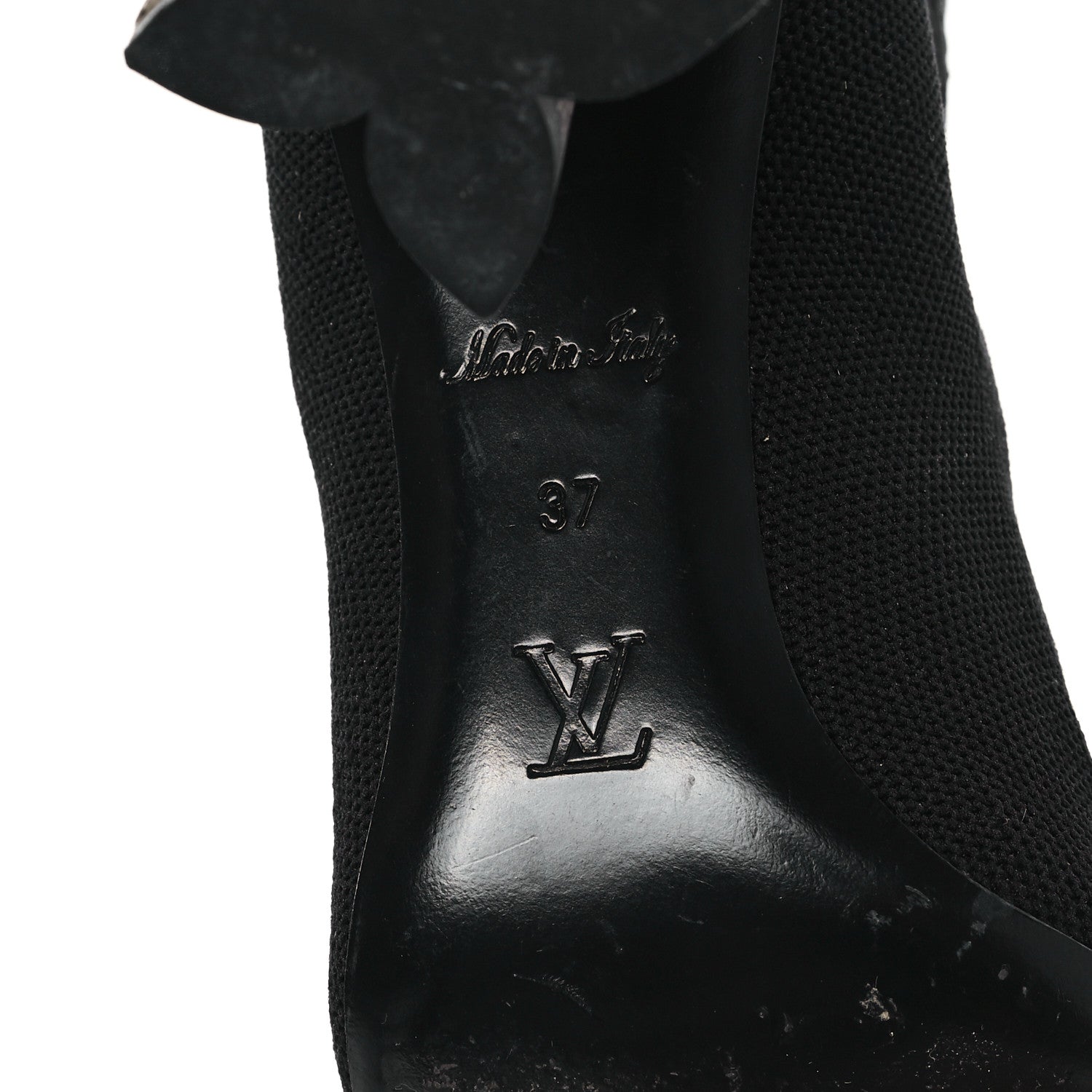 Louis Vuitton Monogram Stretch Fabric Silhouette Ankle Boots 37 Black 7 of 10