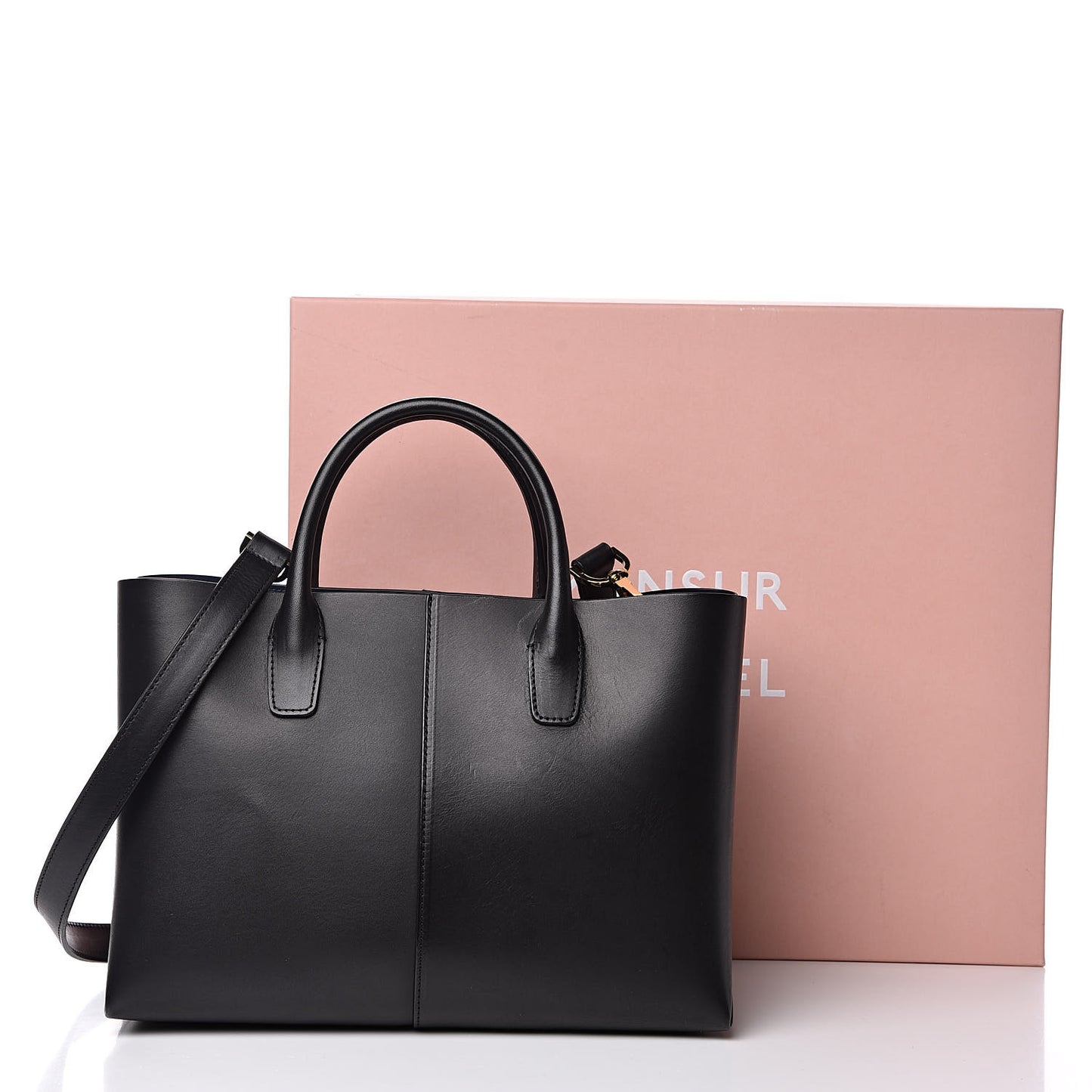 Calfskin Mini Folded Bag Black