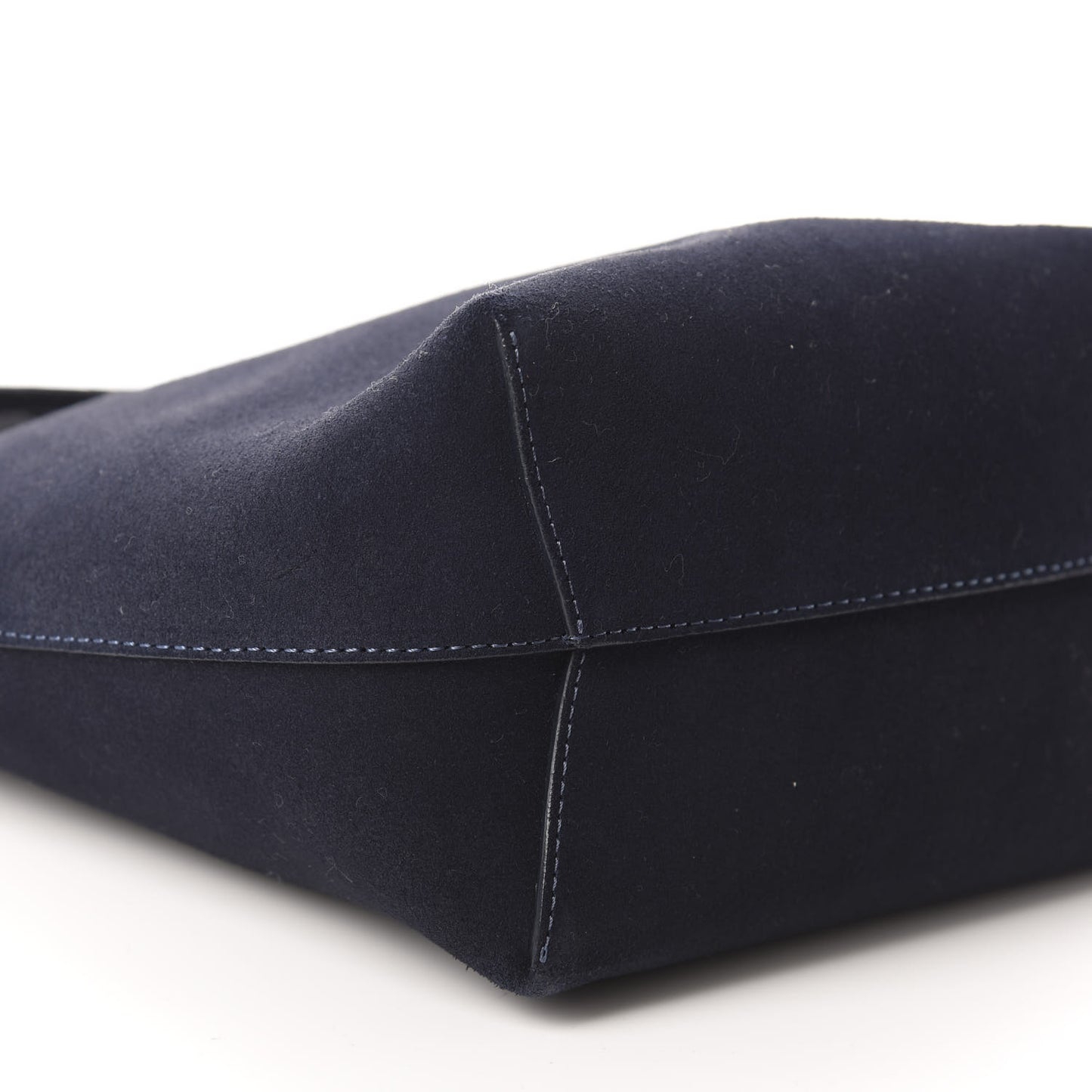 Suede Mini Bucket Bag Navy