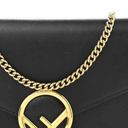 Fendi Vitello Liberty Lucido F is Fendi Medium Envelope Wallet on Chain Black 10 of 11