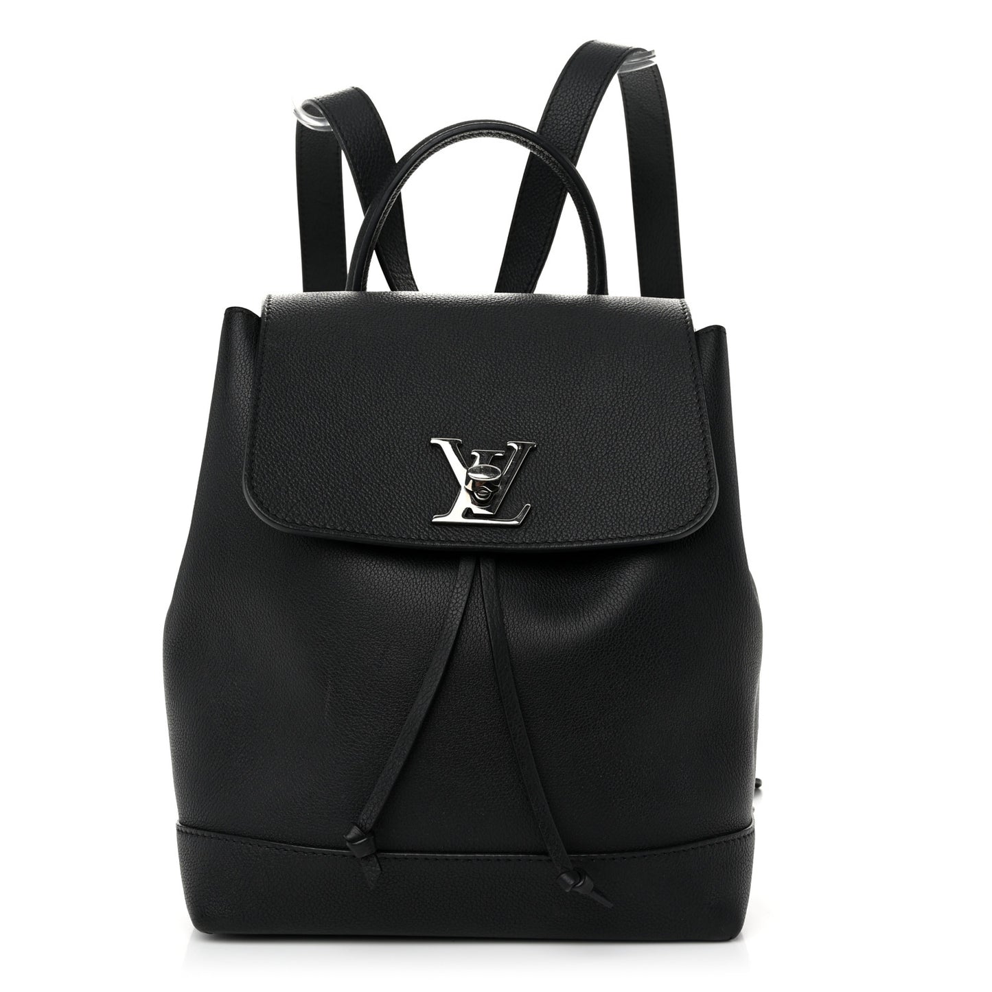 Calfskin Lockme Backpack Black