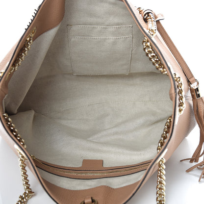 Gucci Pebbled Calfskin Medium Soho Chain Shoulder Bag Camelia 5 of 10