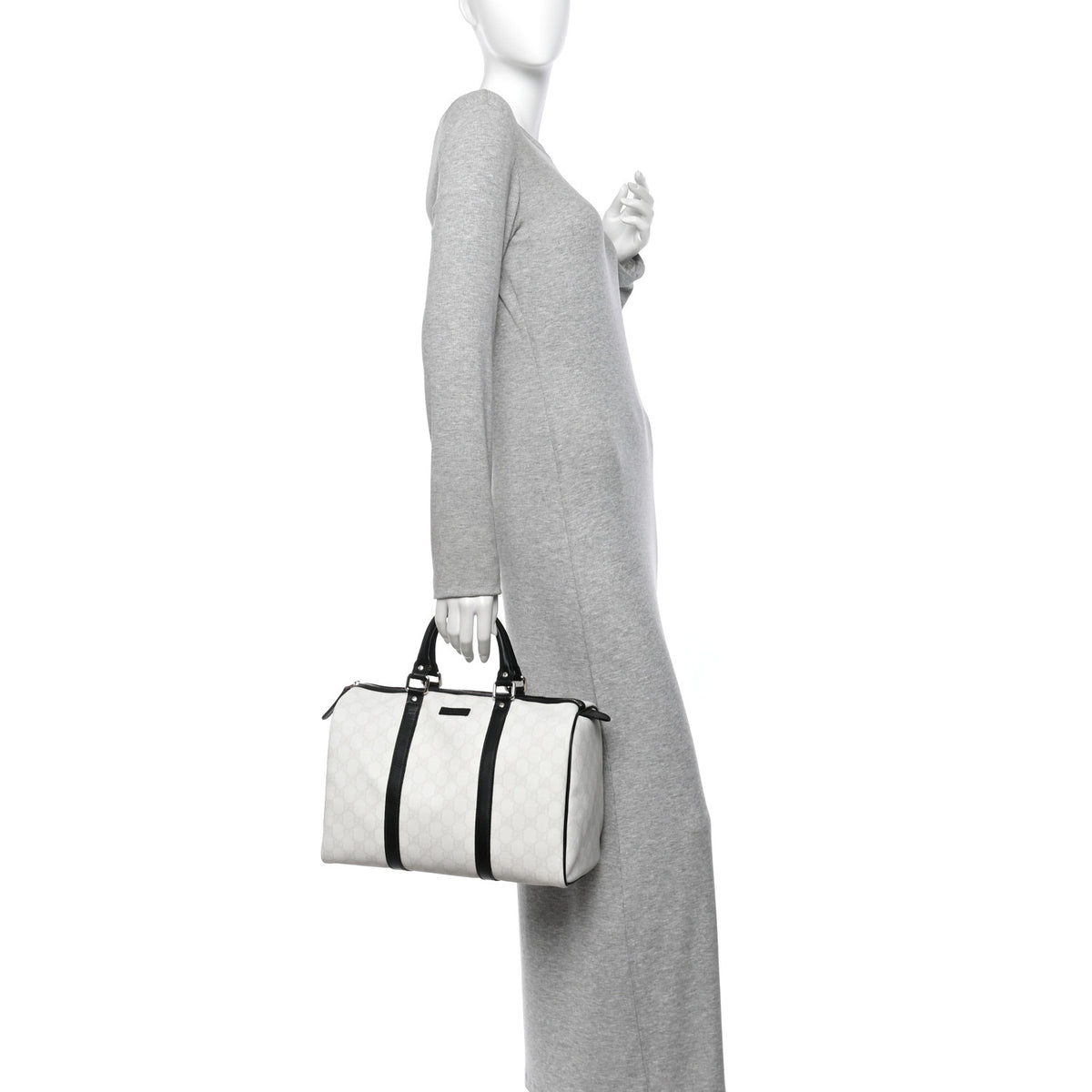 Gucci GG Plus Monogram Medium Joy Boston White Black 2 of 10