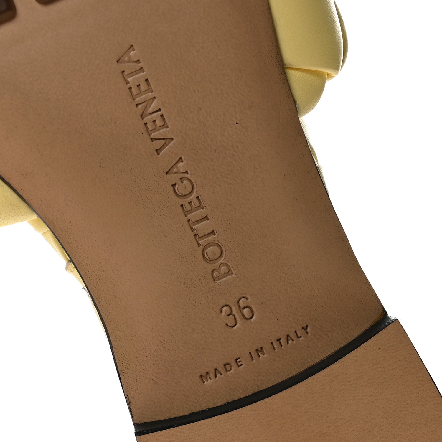 Bottega Veneta Nappa Maxi Intrecciato Lido Flat Sandals 36 Lemonade 7 of 8
