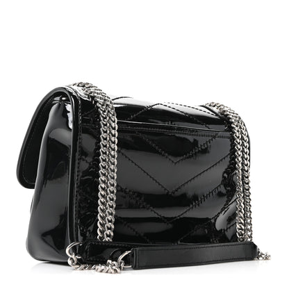 Saint Laurent Patent Calfskin Matelasse Monogram Baby Niki Chain Satchel Black 2 of 9
