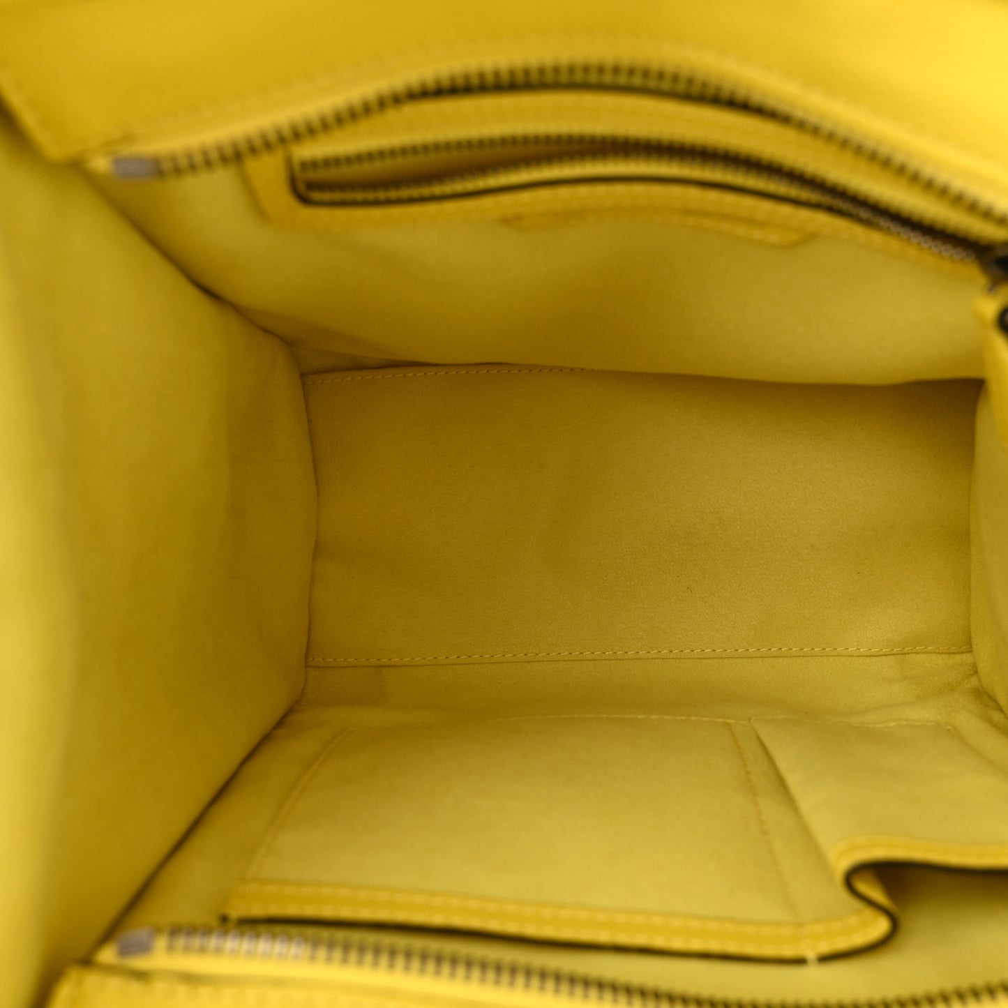 Drummed Calfskin Micro Luggage Citron