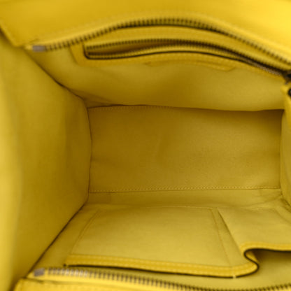 Celine Drummed Calfskin Micro Luggage Citron 5 of 12