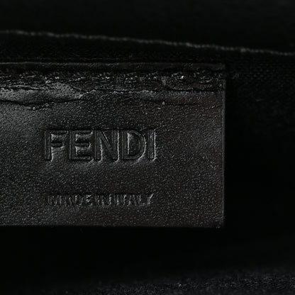 Fendi Vitello Flamingo Tube Wallet on Chain Black 6 of 10