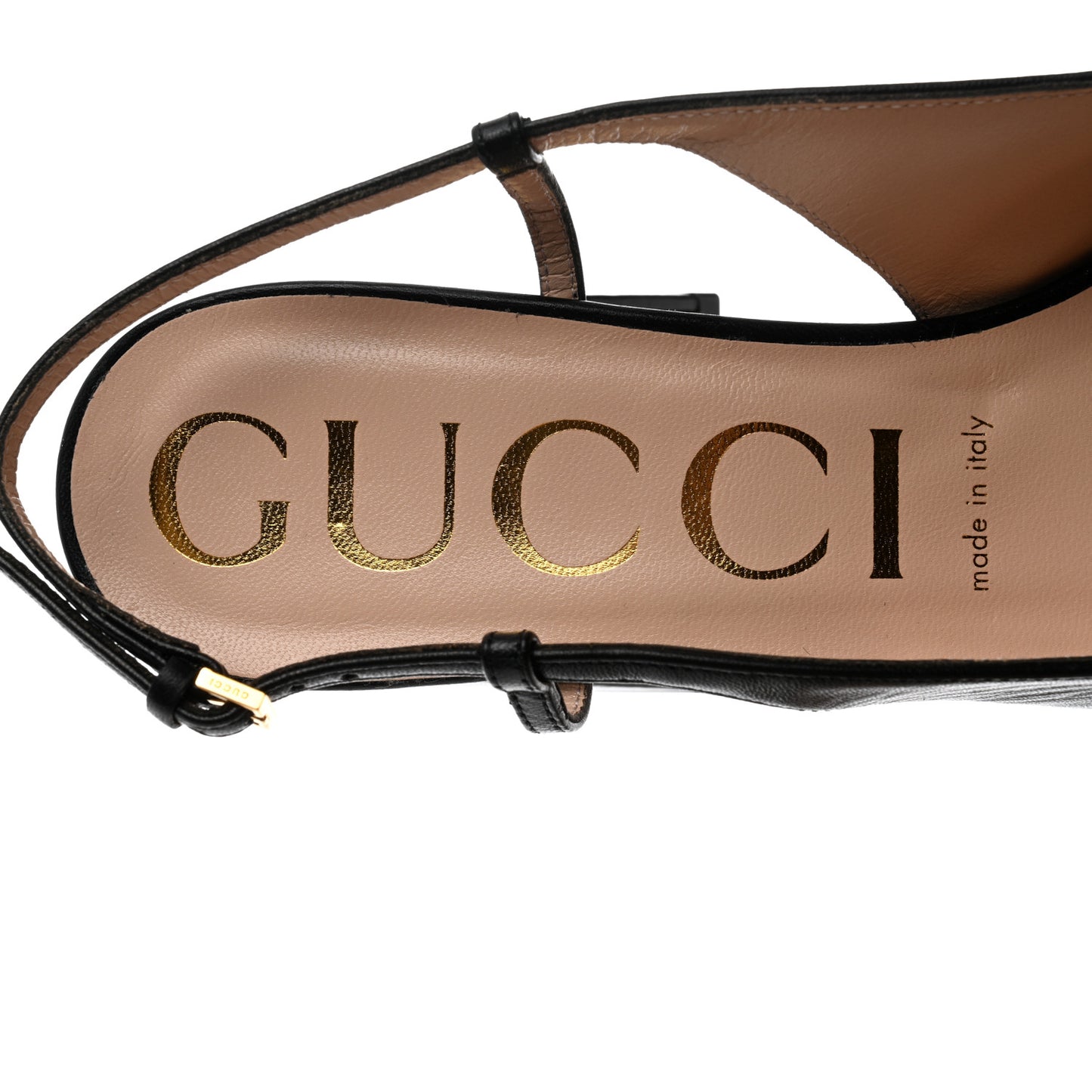 Malaga Kid Horsebit 75mm Slingback Pumps 38.5 Black