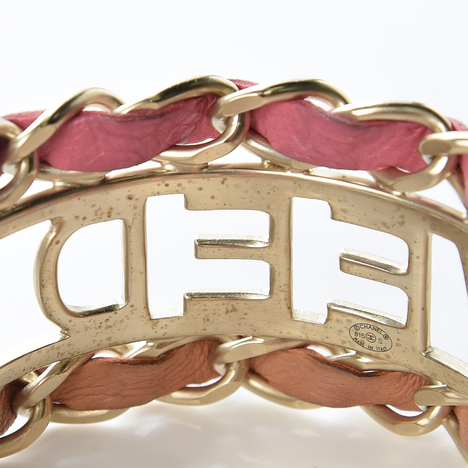 Chanel Lambskin Tweed We Need Bracelet Pink Beige 5 of 9