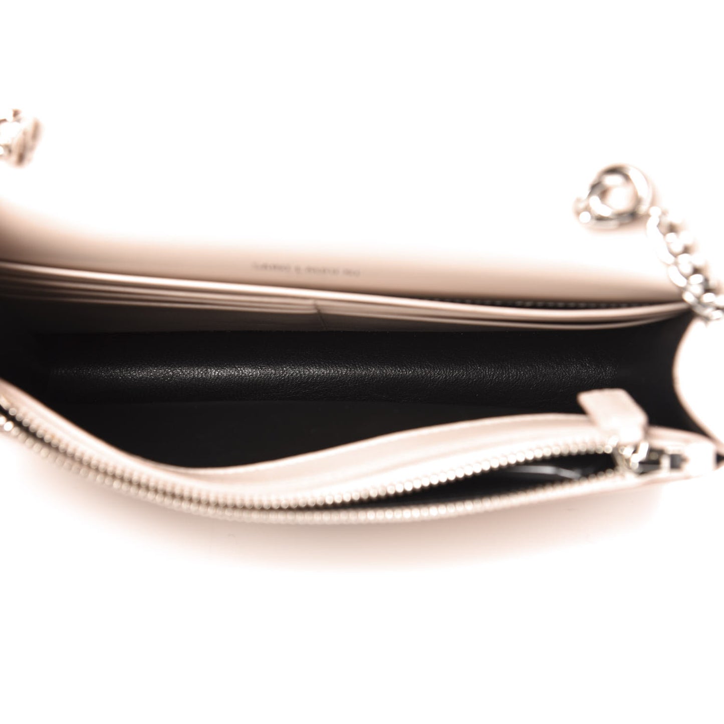 Smooth Calfskin Classic Monogram Kate Tassel Chain Wallet Marble Pink