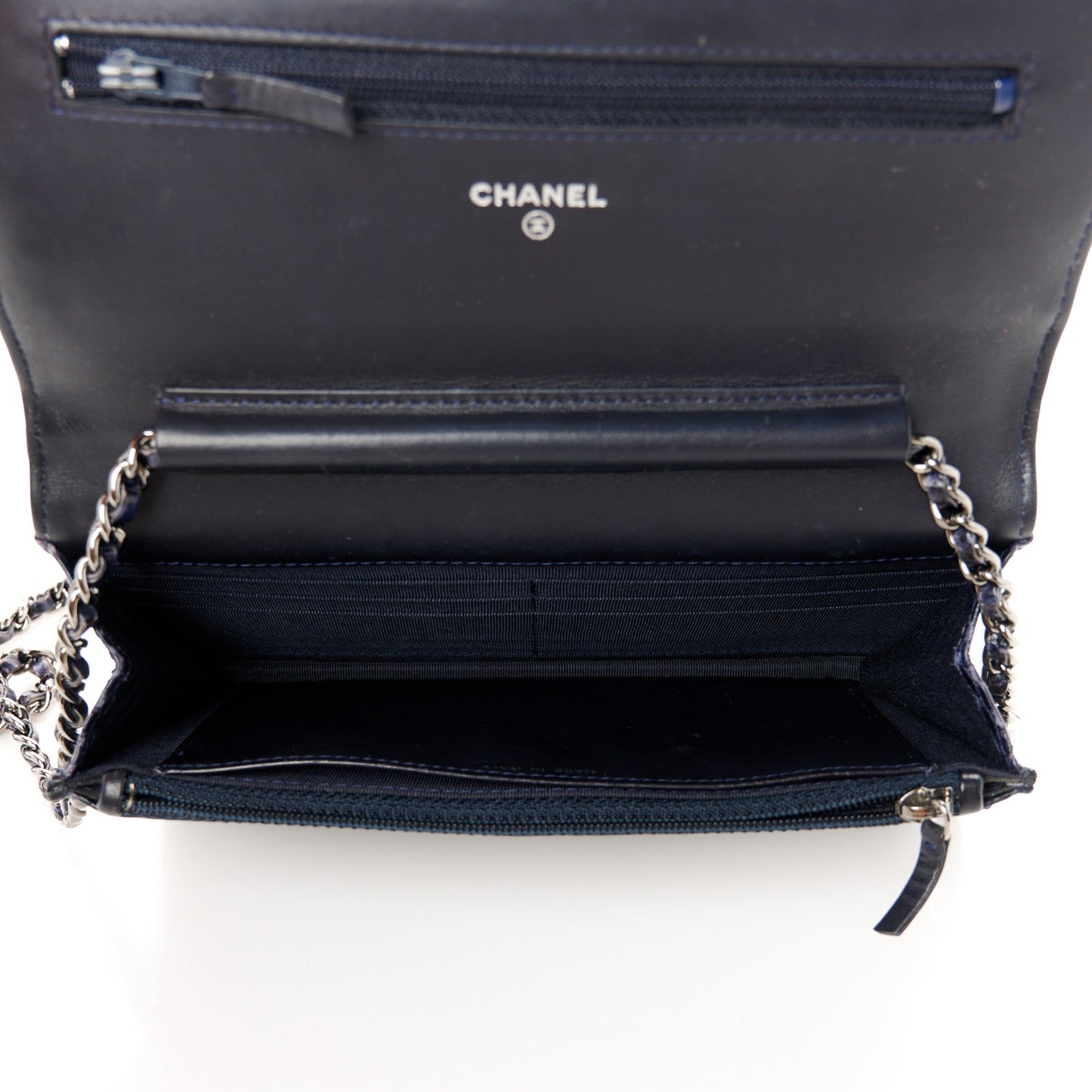 Snakeskin Wallet On Chain WOC Navy