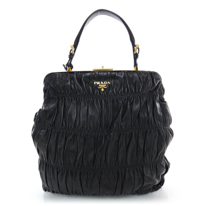 Prada Nappa Leather Gaufre Framed Bag Nero Black 1 of 8