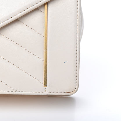 Chanel Lambskin Reversed Chevron Quilted Flap White 12 of 15