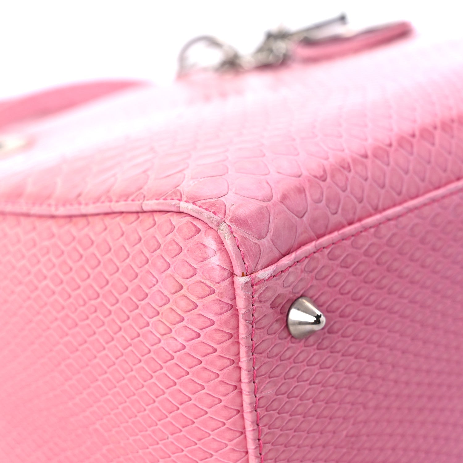 Christian Dior Python Medium Lady Dior Pink 8 of 25