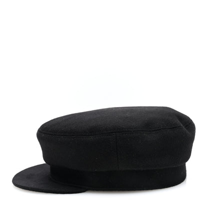 Hermes Cashmere Swift Womens Deauville Cap 57 Black 5 of 8