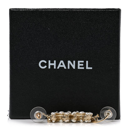 Chanel Irregular Pearl CC Drop Earrings Gold 4 of 4
