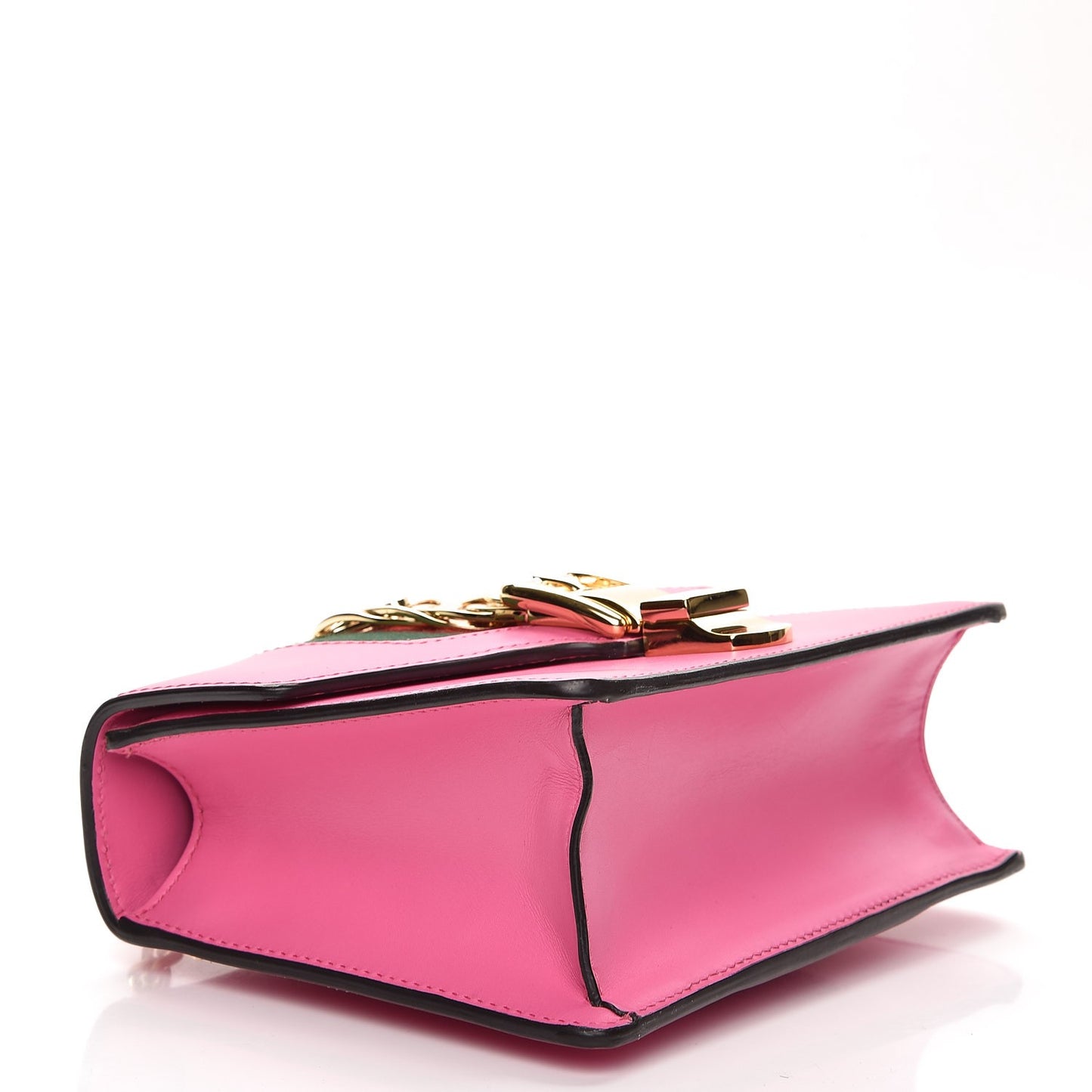 Vitello Fontanella Web Mini Sylvie Chain Shoulder Bag Pink Tropical Flower