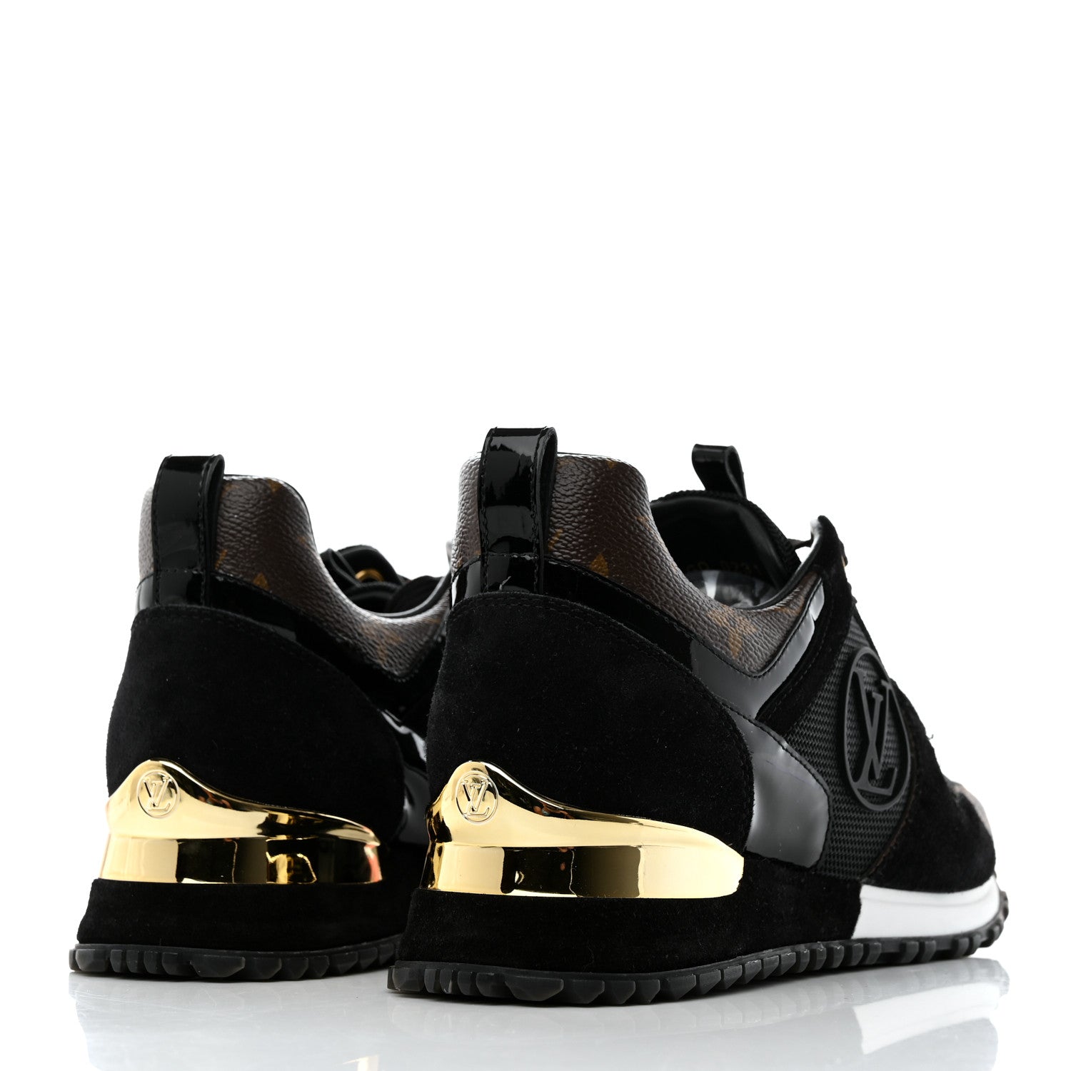 Louis Vuitton Suede Monogram Run Away Sneakers 36.5 Black 4 of 8